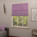 Modern Roman blind in matte one-colored violet