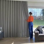 Modern one-colour matte curtain grey beige