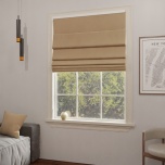 Modern Roman blind in matte one-colored caramel
