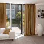 Fashionable plain curtain for living room, matt, soft touch, caramel