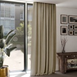 Elegant modern matte one-colour drape light beige