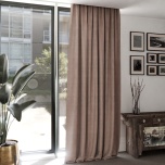 Elegant drape, for the bedroom, for living room, velvet, slightly shiny, cappuccino colour