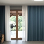 Beautiful velvet drape, slightly shiny, soft to the touch, dark sea colour