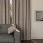 Blackout blackout curtain, for room, matt, plain, dark beige