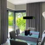 Grey blackout curtain, blackout, matt, single colour, made to measure