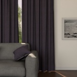 Beautiful blackout curtain, for living room, blackout, matt, purple plum