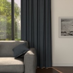 Fashionable blackout drape, blackout, for curtains, matt, made to measure, steel