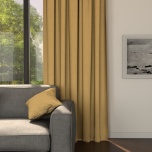Beautiful blackout blackout curtain, for living room, matt, single colour, dark yellow