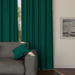 Beautiful blackout blackout curtain, matt, single colour, emerald green