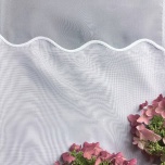Subtle curtain with white voile bottom swirl pattern 