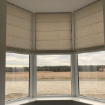 Blackout fabric Roman blind in matt beige