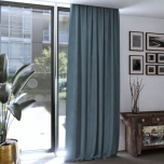 Modern plain drape, matt, soft touch, denim, made to measure