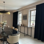 Fashionable modern drape matt single-colour black