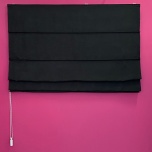 Black blackout Roman blind in matt
