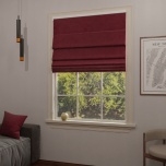 Modern Roman blind in matte smooth burgundy