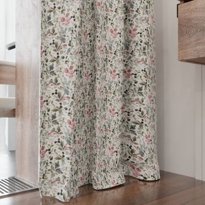 Fashionable matte, natural, floral-leaf pattern drape, made to measure