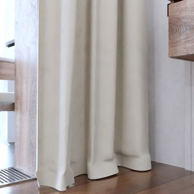 Elegant modern drape matt single colour light cream for the room