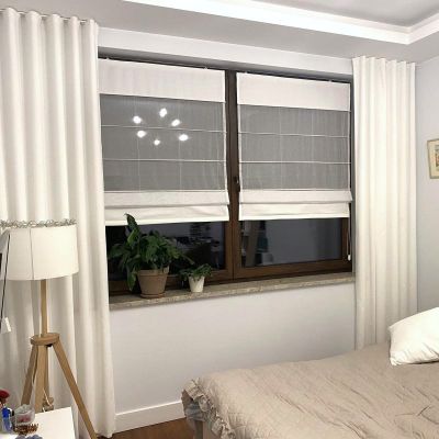 Elegant modern drape matt single colour light cream for the room