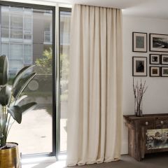 Elegant modern drape for living room, matt, soft, cream, made to measure