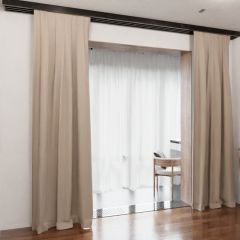 Modern blackout curtain, matt, blackout, made to measure, beige 