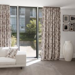 Modern floral curtain, natural, matt, for living room, made to measure