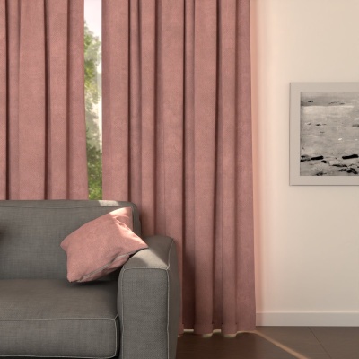 Beautiful drape for children's room, matt, smooth, pastel pink, no ironing