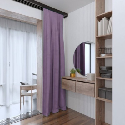 Beautiful matte curtain, for children's room, soft to the touch, purple