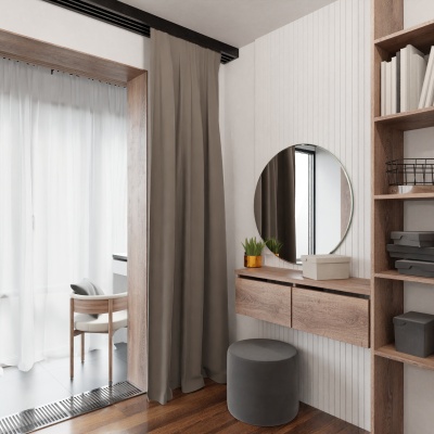 Fashionable modern matte one-colour drape nude