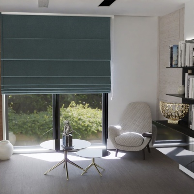 Stylish denim Roman blind