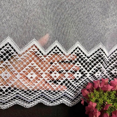 Modern curtain with crepe guipure geometric pattern