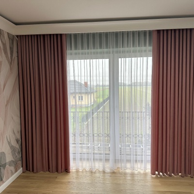 Blackout modern blackout curtain, blackout, matt, powder pink